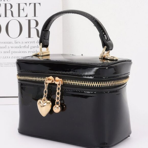 Patent Faux Leather Envelope Clutch - Picture 2 of 7